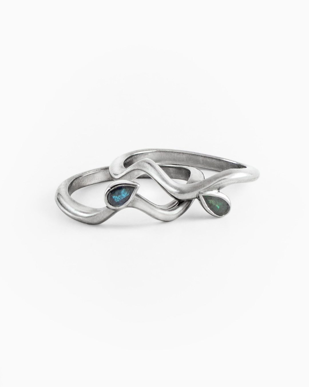 Argollas Wave Bicolor de Diamantes