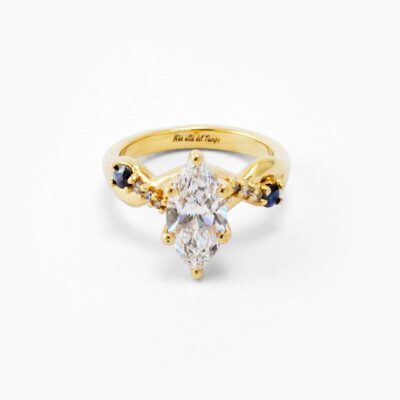 Anillo Trenzado con Diamante Marquesa