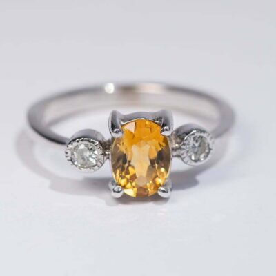 Citrine Engagement Ring