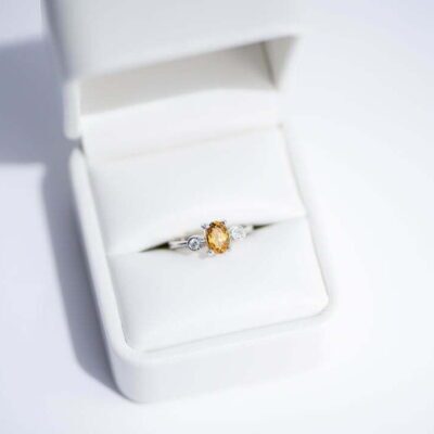 Citrine Engagement Ring